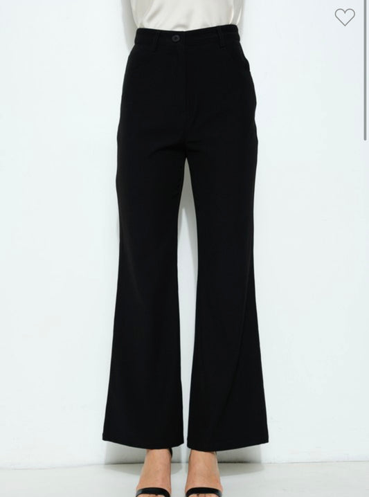 Black flare pants