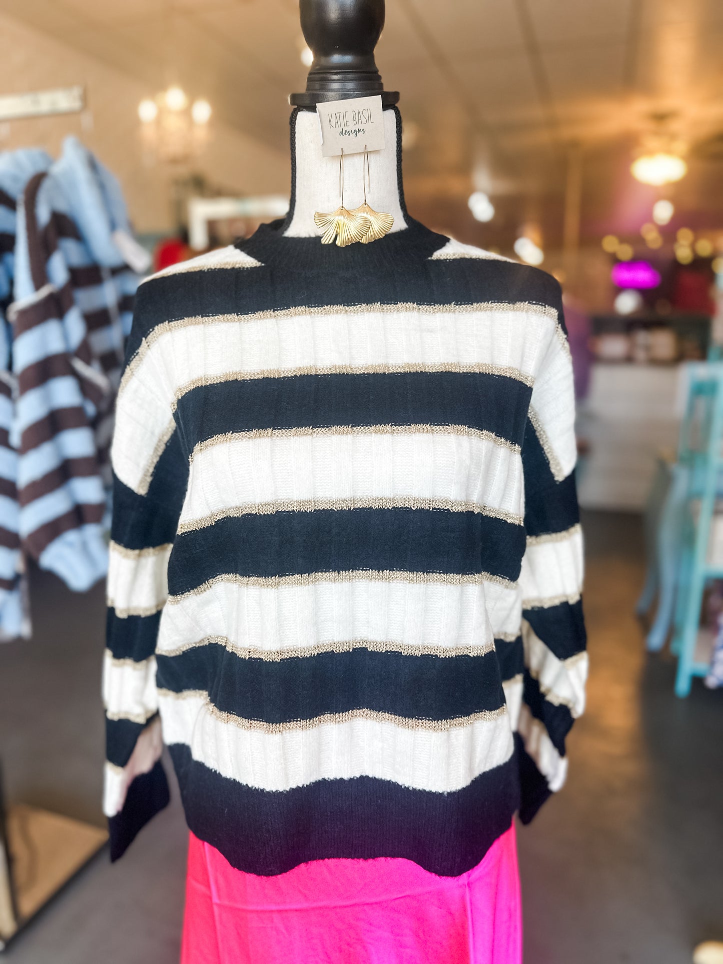 Black & white stripe sweater